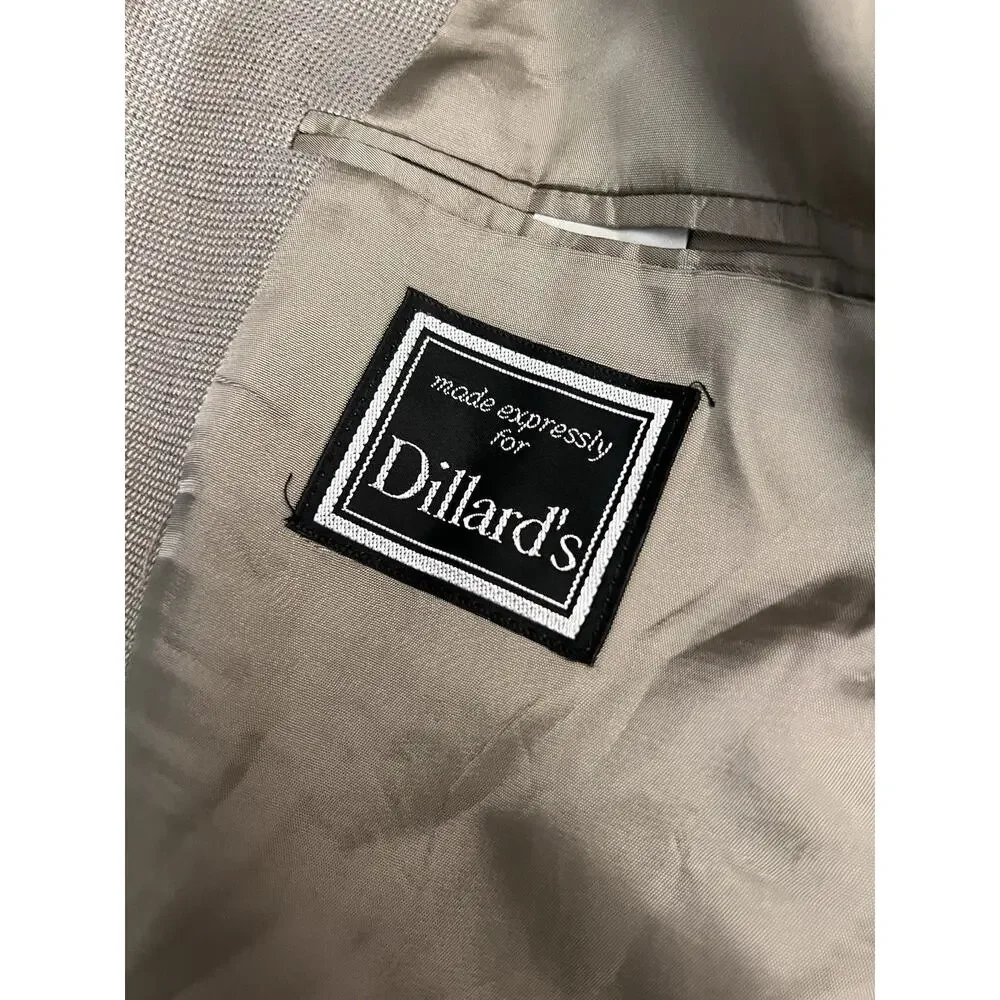 Ralph Lauren Made Expressly for Dillard's 40S Men's Navy Beige Suit Coat/Jacket